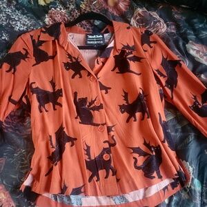 Dangerfield x Modcloth top “Bats in the Cradle” print